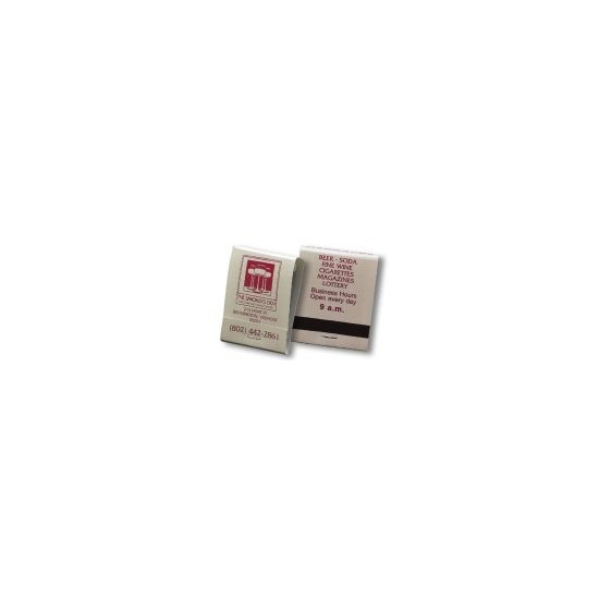 Personalized 20 Stem Matchbooks Printed in Stock Colors Burgundy on Grey