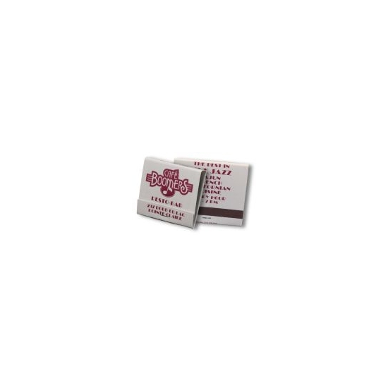 Personalized 30 Stem Matchbooks Printed in Stock Colors Burgundy on Grey