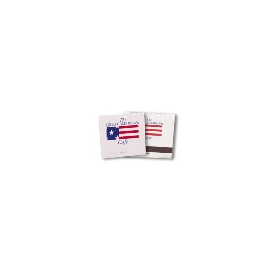 Personalized 30 Stem Matchbooks Printed in Stock Colors Red, White and Blue