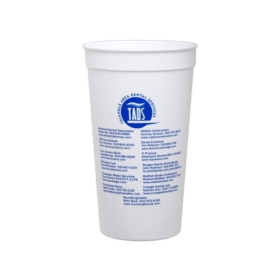 32 oz. Smooth White Stadium Cup (low qty)