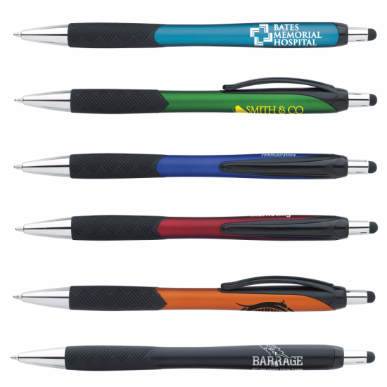 Metallic Pattern Grip Stylus Pen