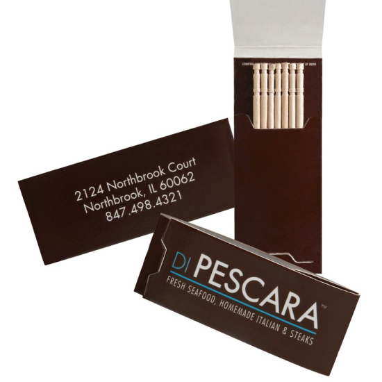 Restaurant Custom Printed Toothpicks  Pouches - Style 4043-07 -  Approximately 7 Toothpicks