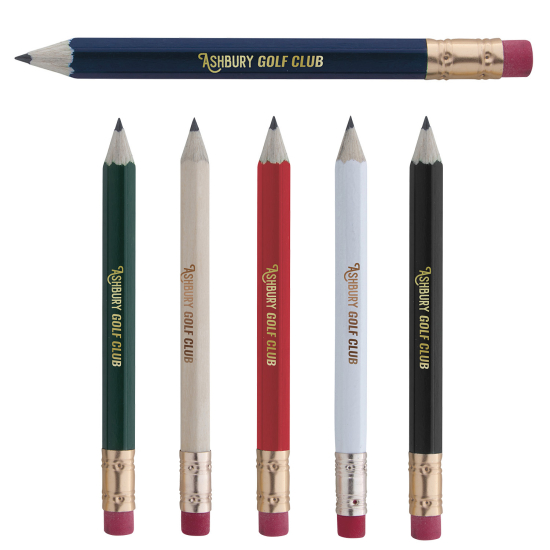 Hex Golf Pencil with Eraser