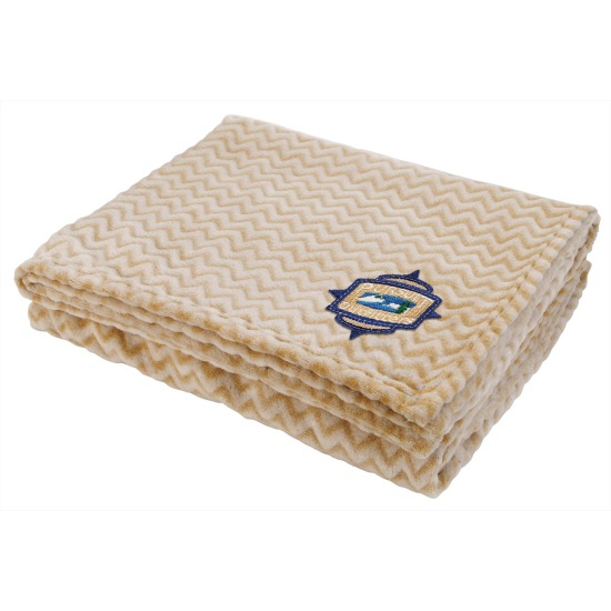 Two-Tone Wave Flannel Blanket