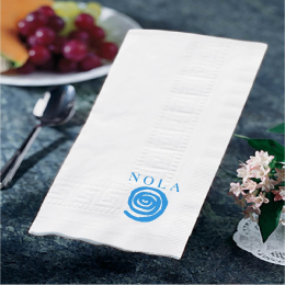 2 Ply White Personalized Dinner Napkins
