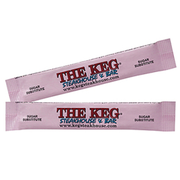 Custom Printed Pink Sweet'N low Sugar Packets, Sugar Sticks and Sugar Tubes