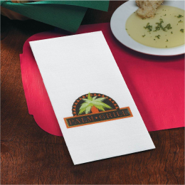 1/4 Fold White Airlaid Linen Like Guest Towels