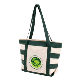 Striped Accent Boat Tote