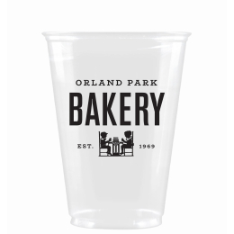 10 oz. Soft Sided Clear Plastic Cup