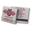 Personalized 30 Stem Matchbooks Printed in Stock Colors Burgundy on Grey