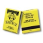 Personalized 20 Stem Matchbooks Printed Black on Yellow