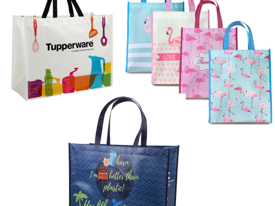 Custom Printed Non-Woven Grocery Bags - Size 10