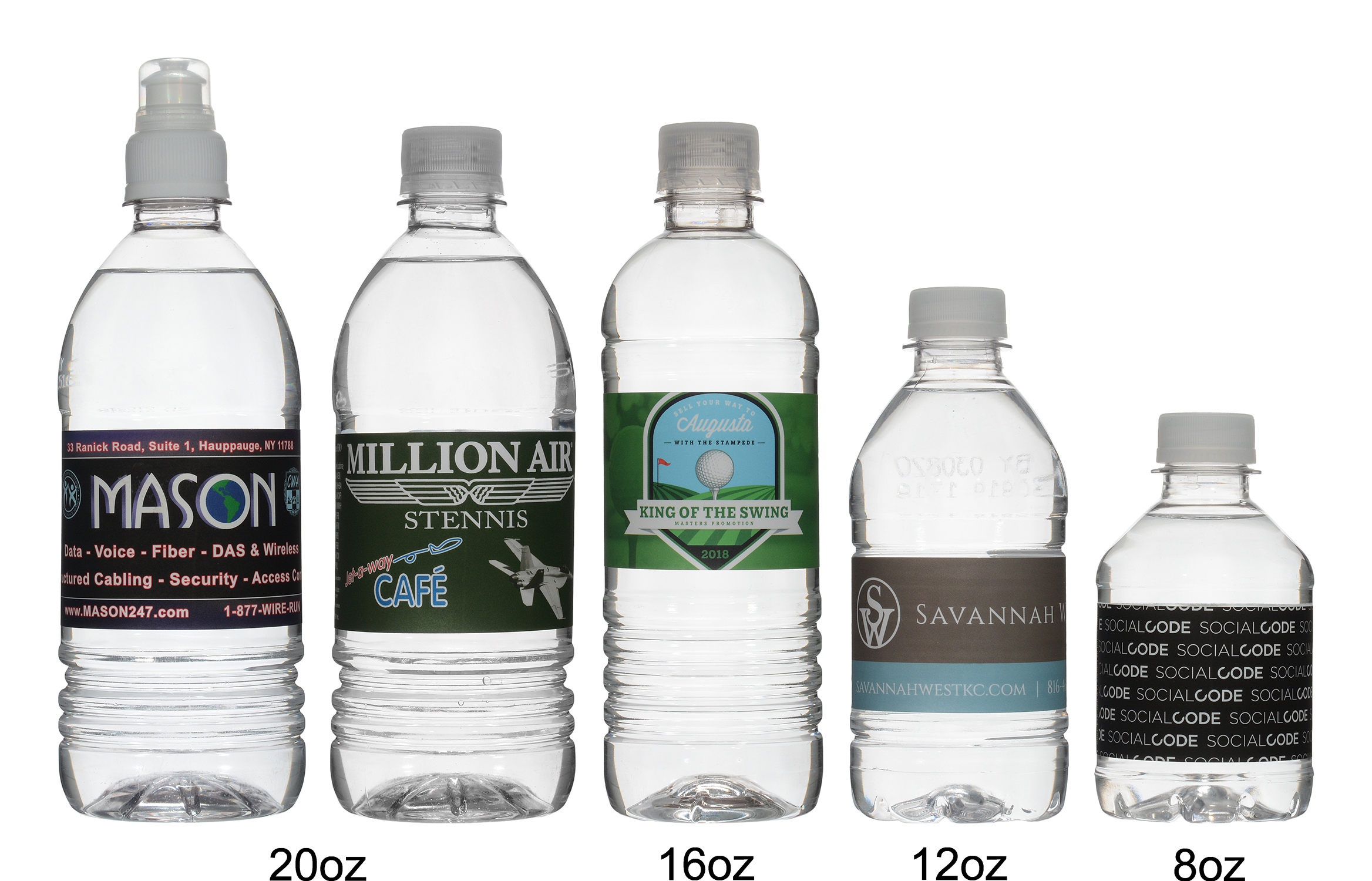 Custom Printed Promotional Plastic Water Bottles