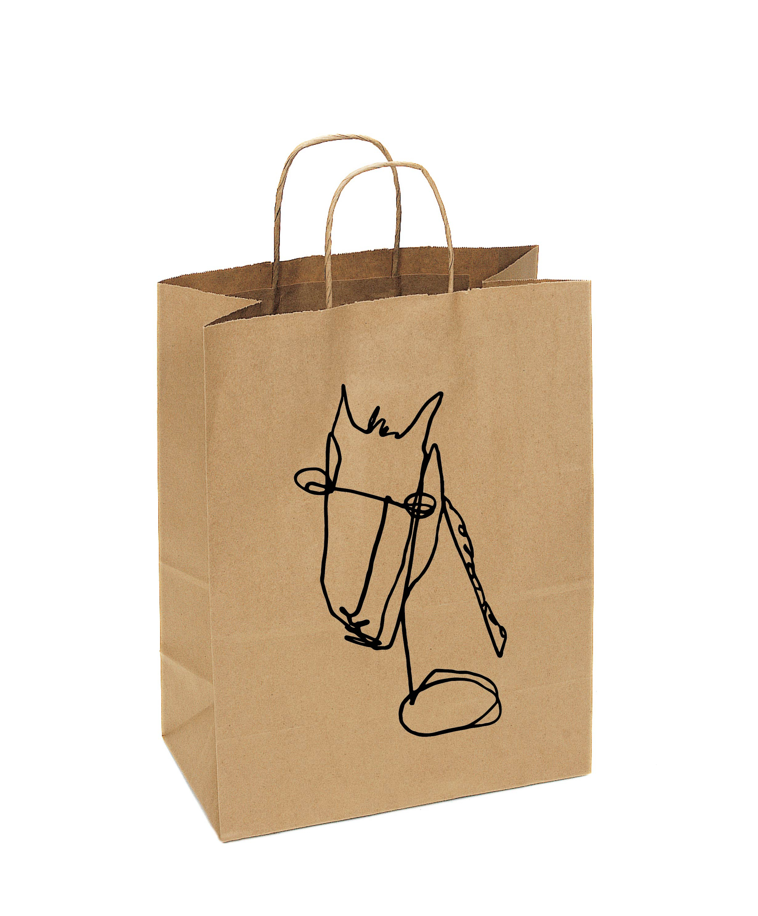 Custom Printed Paper Bags - Size 13" Wide x 7"  Gusset x 17" High