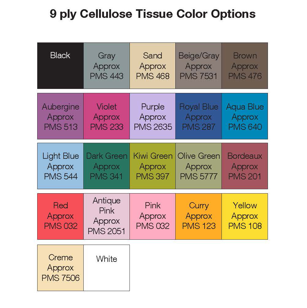 9 Ply Colored Tissue Coasters 4 inch (100mm)