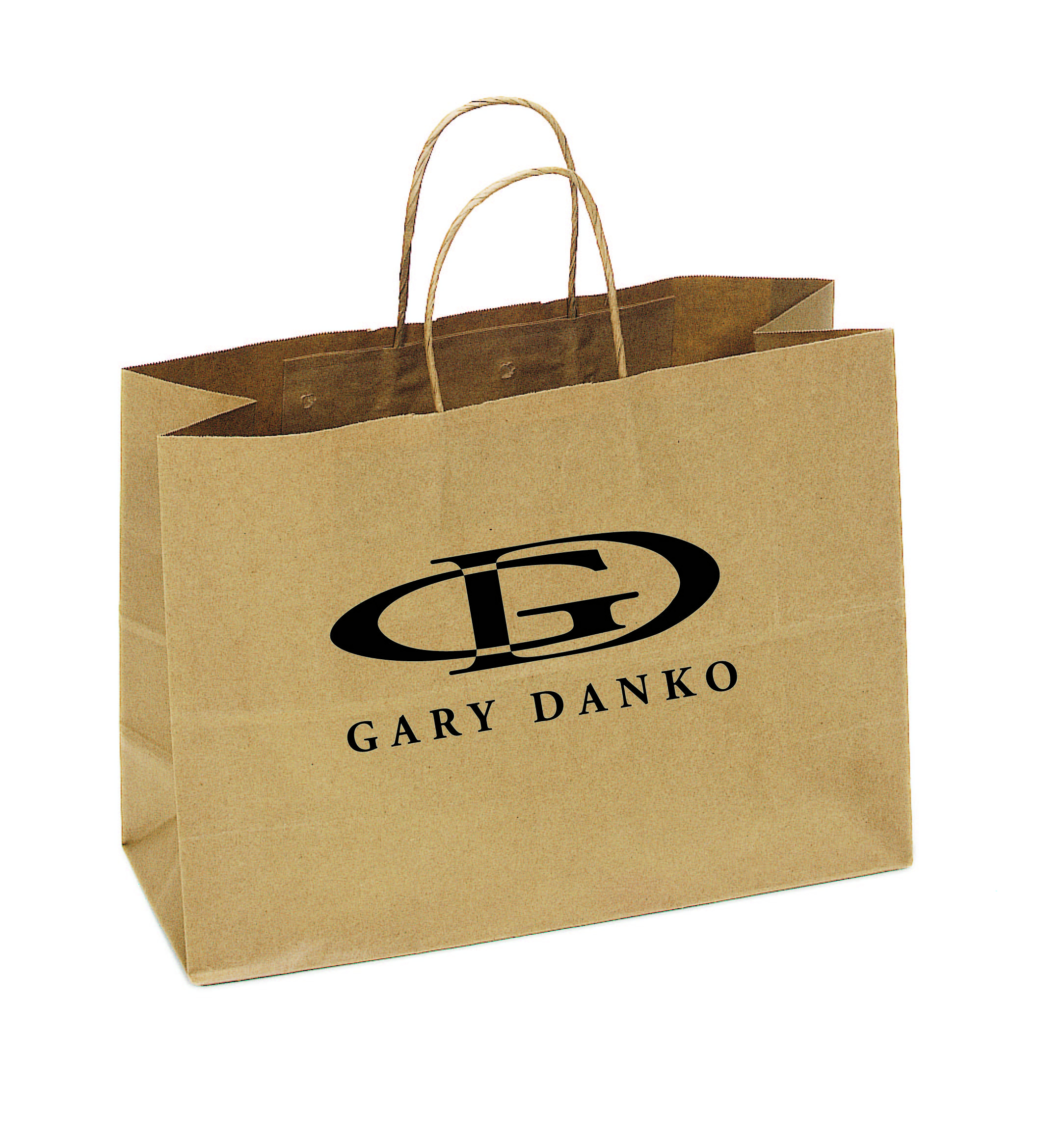 Custom Printed Paper Bags - Size 16" Wide x 6 " Gusset x 12" High
