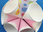 4 oz. Paper Cone Cups with Rolled Rim