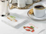 Personalized Digitally Printed White Beverage Napkins - 2 Ply