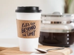 LOW RUN Coffee Cup Sleeves in Brown Kraft and White
